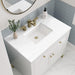 Chicago 36" Single Vanity Glossy White With White Zeus Silestone Top