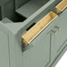 Chicago 36" Single Vanity Smokey Celadon Top Row Tip Out Drawer