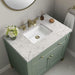 Chicago 36" Single Vanity Smokey Celadon With Eternal Jasmine Pearl Silestone Top