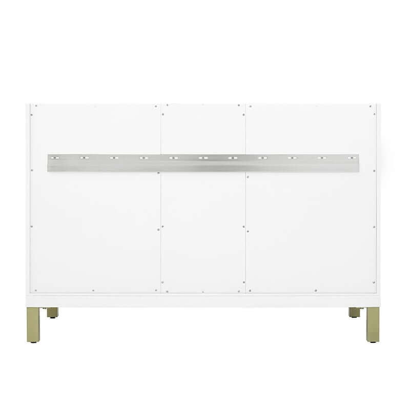 Chicago 48 Inch Single Vanity Glossy White Back View