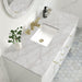 Chicago 48 Inch Single Vanity Glossy White With Victorian Silver Silestone Top