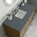 Chicago 48 Inch Single Vanity in Walnut Whisper With Parisien Bleu Silestone Top