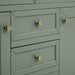 Chicago 48" Single Single Smokey Celadon Close Up Hardware