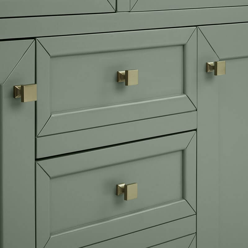 Chicago 48" Single Single Smokey Celadon Close Up Hardware