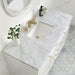 Chicago 48" Single Vanity Glossy Whitet With Carrara Marble Top