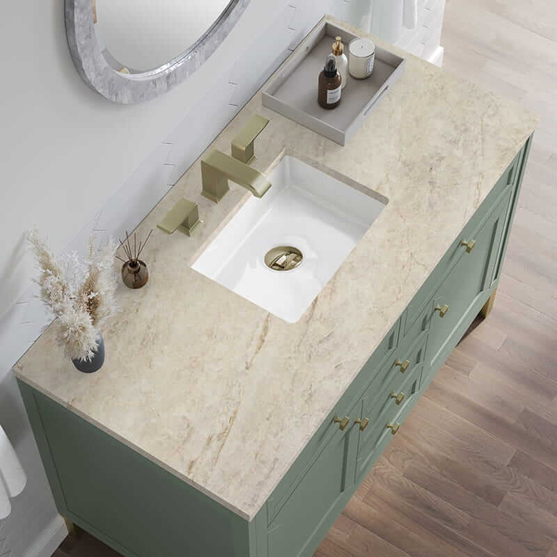 Chicago 48" Single Vanity in Smokey Celadon With Tajnar Eclos Top