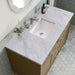 Chicago 48" Single Vanity Walnut Whisper With Carrara Marble Top