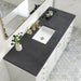 Chicago 60" Double Single Glossy White With Charcoal Soapstone Silestone Top