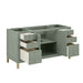 Chicago 60" Double Single Smokey Celadon Corner View Drawer