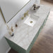Chicago 60" Double Single Smokey Celadon With Victorian Silver Silestone Top