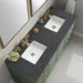 Chicago 60" Double Vanity Smokey Celadon With Charcoal Soapstone Silestone Top