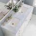 Chicago 60 Inch Double Vanity Glossy White With Carrara Marble Top