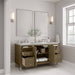 Chicago 60 Inch Double Vanity Walnut Whisper Corner View