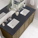 Chicago 60 Inch Double Vanity Walnut Whisper With Charcoal Soapstone Silestone Top