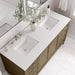 Chicago 60 Inch Double Vanity Whitewashed Walnut With White Zeus Silestone Top