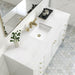 Chicago 60 Inch Single Vanity Glossy White With White Zeus Silestone Top