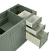 Chicago 60 Inch Single Vanity Smokey Celadon Drawers
