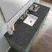 Chicago 60 Inch Single Vanity Smokey Celadon With Charcoal Soapstone Silestone Top