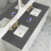 Chicago 72" Double Vanity in Glossy White With Siberian Silestone Top