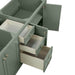 Chicago 72" Double Vanity Smokey Celadon Open Drawer