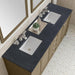 Chicago 72" Double Vanity Walnut Whisper With Charcoal Soapstone Silestone Top