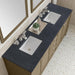 Chicago 72" Double Vanity Whitewashed Walnut With Charcoal Soapstone Silestone Top