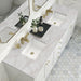 Chicago 72 Inch Double Vanity Glossy White With Victorian Silver Silestone Top