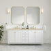 Chicago 72 Inch Double Vanity in Glossy White With Tajnar Eclos Top