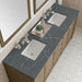 Chicago 72 Inch Double Vanity in Walnut Whisper With Parisien Bleu Silestone Top