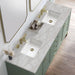 Chicago 72 Inch Double Vanity Smokey Celadon With Victorian Silver Silestone Top