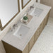 Chicago 72 Inch Double Whitewashed Walnut With Eternal Jasmine Pearl Silestone Top