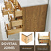Clara 36 inch Single Bathroom Vanity with Top Weathered Brown Dovetail Joints