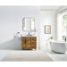 Clara 36 inch Single Bathroom Vanity with Top Weathered Brown Front View