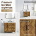 Clara 36 Single Bathroom Vanity with Top Weathered Brown Durable Material