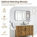 Clara 48 Single Bathroom Vanity with Top Weathered Brown Optional Matching Mirror