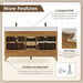 Clara 60 Double Bathroom Vanity with Top Weathered Brown Back View