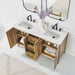 Clara 60 Double Bathroom Vanity with Top Weathered Brown Countertop