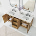 Clara 72 Double Bathroom Vanity with Top Weathered Brown Countertop