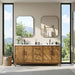 Clara 72 Double Bathroom Vanity with Top Weathered Brown Front View