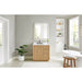 Clayton 36 inch Single Bathroom Vanity with Top Washed Light Brown Front View