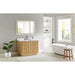 Clayton 48 inch Single Bathroom Vanity with Top Washed Light Brown Corner View