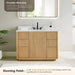 Clayton 48 inch Single Bathroom Vanity with Top Washed Light Brown Front View