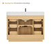Clayton 48 Single Bathroom Vanity with Top Washed Light Brown Back View
