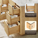Clayton 48 Single Bathroom Vanity with Top Washed Light Brown Drawers