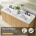 Clayton 72 Double Bathroom Vanity with Top Washed Light Brown Countertop