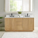 Clayton 72 Double Bathroom Vanity with Top Washed Light Brown Front View