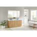 Clayton 72 inch Double Bathroom Vanity with Top Washed Light Brown Corner View