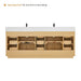 Clayton 84 Double Bathroom Vanity with Top Washed Light Brown Back View