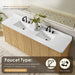 Clayton 84 Double Bathroom Vanity with Top Washed Light Brown Countertop