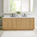 Clayton 84 Double Bathroom Vanity with Top Washed Light Brown Front View